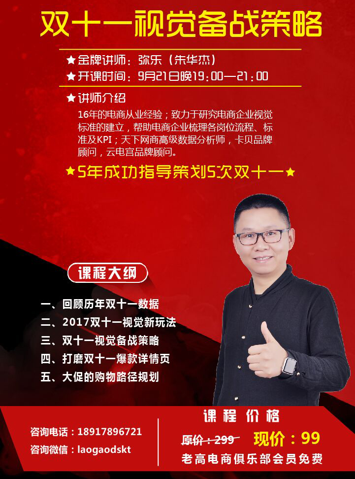 双十一视觉备战策略——老高电商课堂